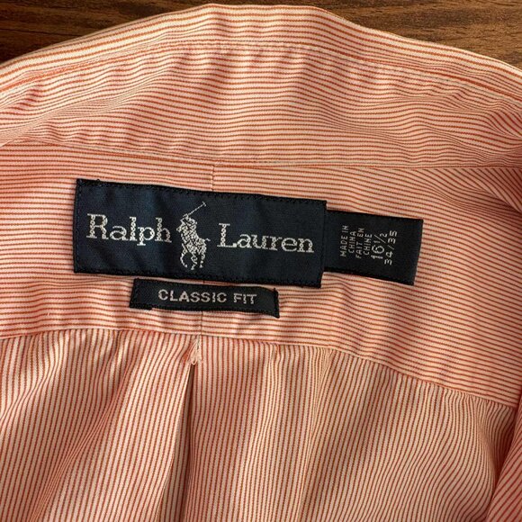 Ralph Lauren Classic Fit Button-Down Shirt - Size: 16 1/2 - 34/35 - Picture 6 of 6